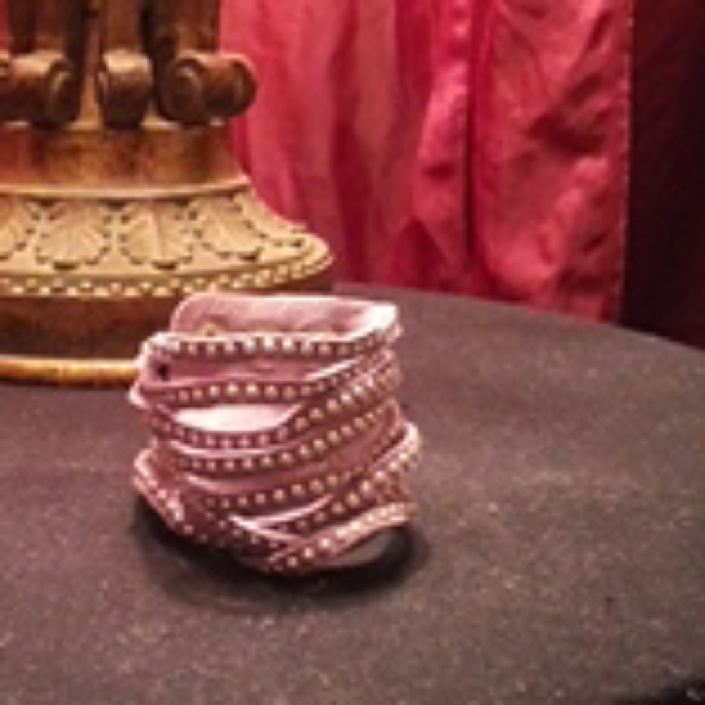 Purple suede cuff bracelet